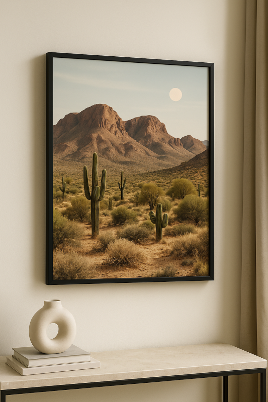 tableau d'un paysage desertique