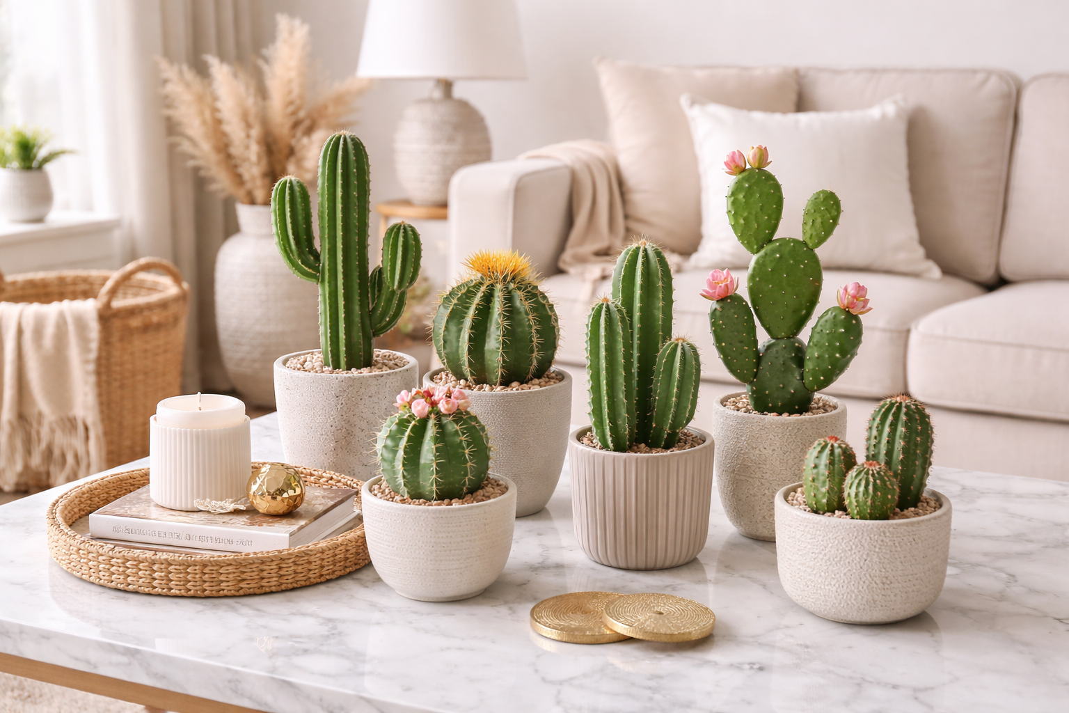 plusieur cactus artificiel