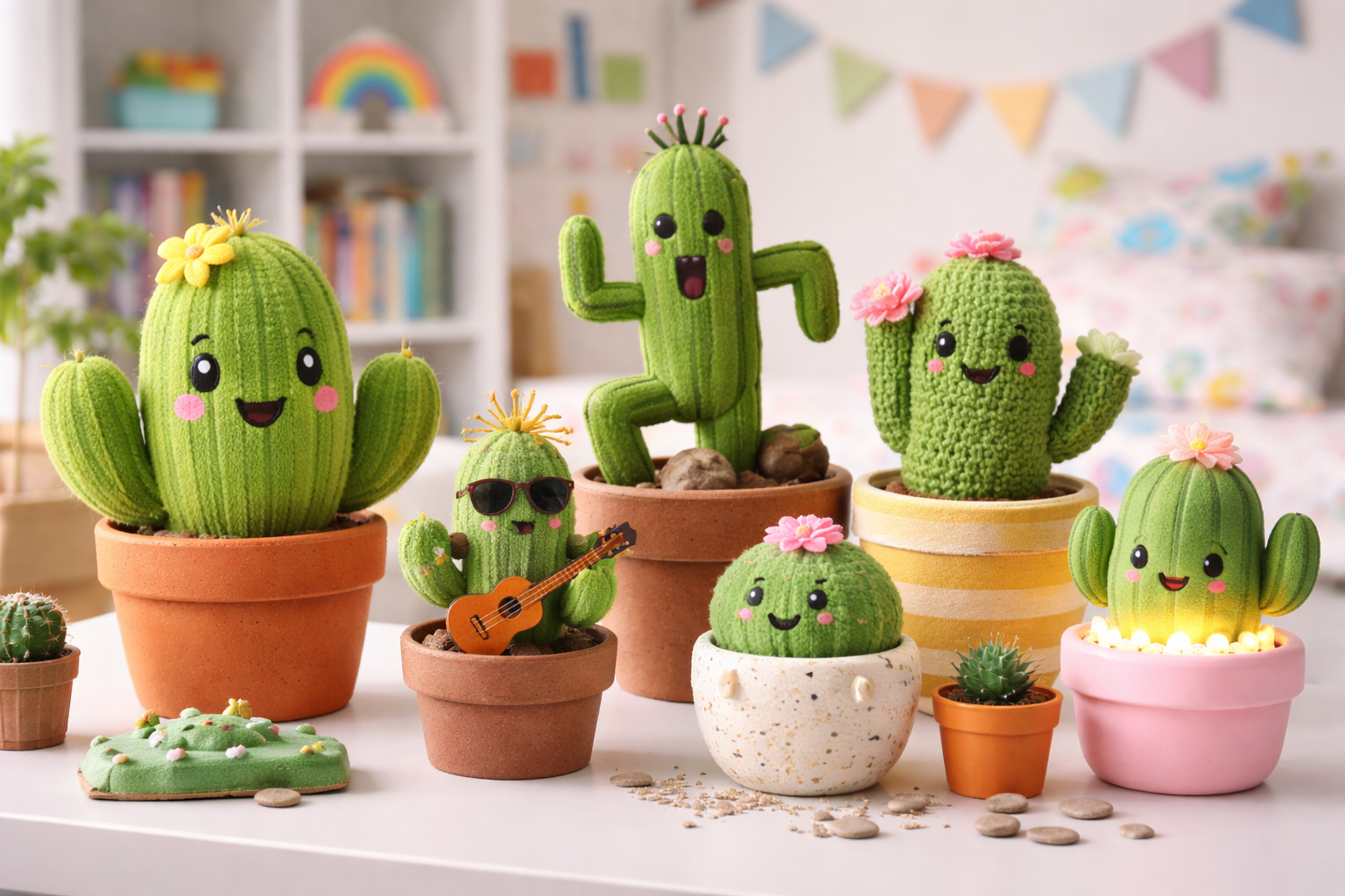 plusieurs jouets cactus