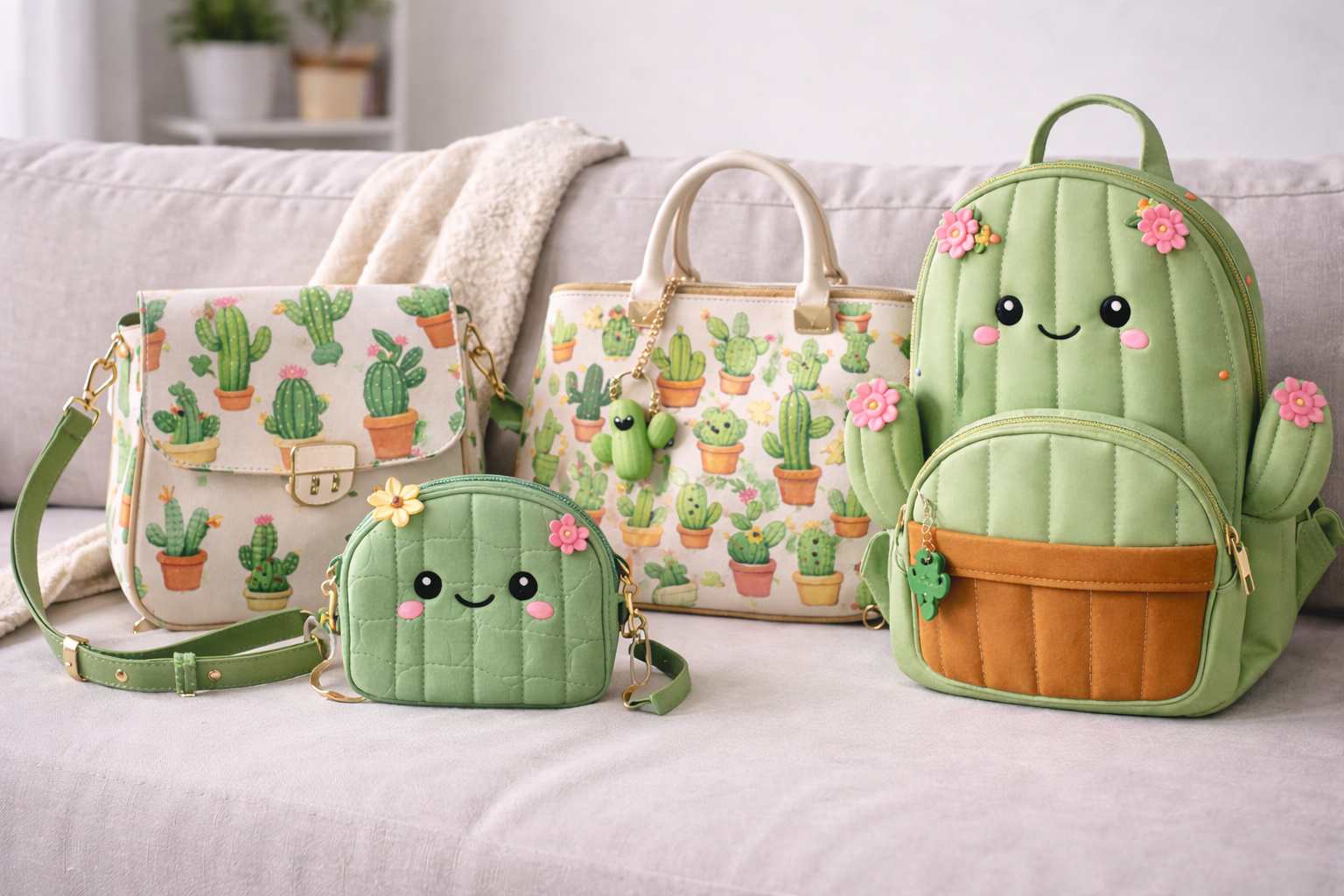 plusieur sac cactus
