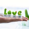 4 Minis cactus brodé "Love"