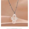 Pendentif cactus en argent